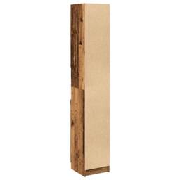 Berkfield Home Durable Bathroom Cabinet Old Wood 32x34x188.5 cm Engineered Wood in Brown - thumbnail 6