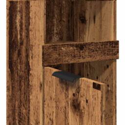 Berkfield Home Durable Bathroom Cabinet Old Wood 32x34x188.5 cm Engineered Wood in Brown - thumbnail 8