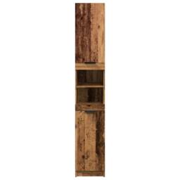 Berkfield Home Durable Bathroom Cabinet Old Wood 32x34x188.5 cm Engineered Wood in Brown - thumbnail 4