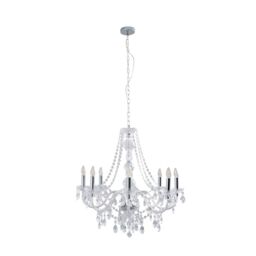 Pagazzi Vivienne 8 Light Chrome & Clear Chandelier Ceiling Pendant in Silver - thumbnail 4