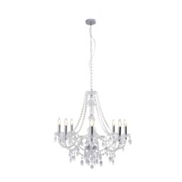 Pagazzi Vivienne 8 Light Chrome & Clear Chandelier Ceiling Pendant in Silver - thumbnail 3