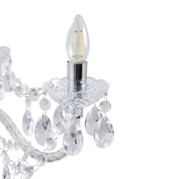 Pagazzi Vivienne 8 Light Chrome & Clear Chandelier Ceiling Pendant in Silver - thumbnail 6
