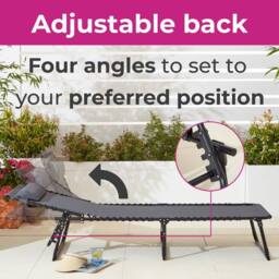 Neo Two Outdoor Folding Sun Loungers in Grey - thumbnail 2