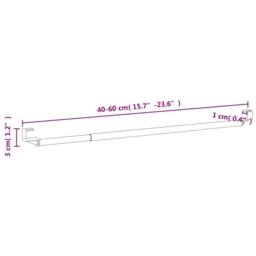Berkfield Home Durable Curtain Rails 2 pcs White & Silver 40-60 cm Aluminium - thumbnail 7