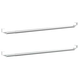 Berkfield Home Durable Curtain Rails 2 pcs White & Silver 40-60 cm Aluminium - thumbnail 3