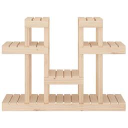 Berkfield Home Plant Stand 104.5x25x77.5 cm Solid Wood Pine in Light Brown - thumbnail 5