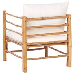 Wyld and Coco Bamboo Armchair with Removable Cushions in White - thumbnail 5