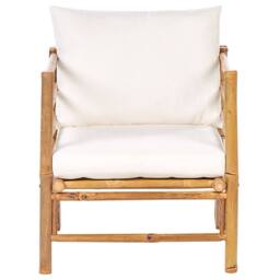 Wyld and Coco Bamboo Armchair with Removable Cushions in White - thumbnail 3