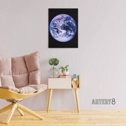 "Artery8 Space NASA Earth Apollo 17 Blue Marble Canvas Wall Art Print - Size: W24"" x H32""" - thumbnail 3