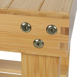 Levede Bamboo Stool Footrest Bathroom Shower Stool Bench Shoe Rack Seat in Natural - thumbnail 6