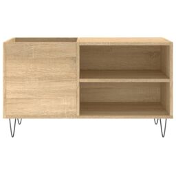 Berkfield Home Record Cabinet Sonoma Oak 85x38x48 cm Engineered Wood in Brown - Size: 85 x 38 x 48 cm - thumbnail 4