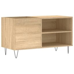 Berkfield Home Record Cabinet Sonoma Oak 85x38x48 cm Engineered Wood in Brown - Size: 85 x 38 x 48 cm - thumbnail 2