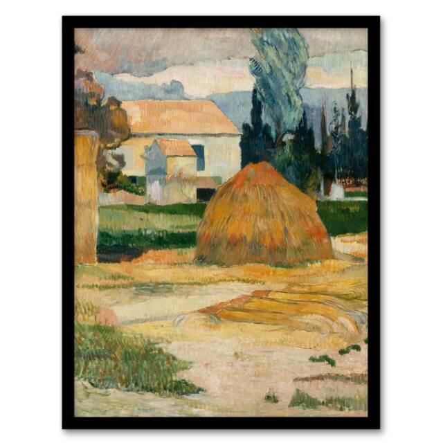 "Artery8 Farmhouse Landscape Near Arles Paul Gauguin Framed Wall Art Print - Size: W12"" x H16""" - image 1