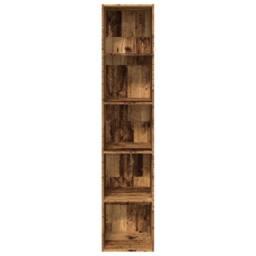 Berkfield Home Decorative Bookcase Old Wood 40x30x189 cm Engineered Wood in Brown - Size: 40 x 30 x 189 cm - thumbnail 4