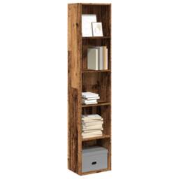 Berkfield Home Decorative Bookcase Old Wood 40x30x189 cm Engineered Wood in Brown - Size: 40 x 30 x 189 cm - thumbnail 2