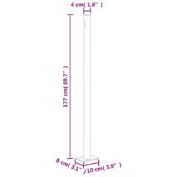 Berkfield Home Patio Retractable Side Awning 180x600 cm Cream - thumbnail 9