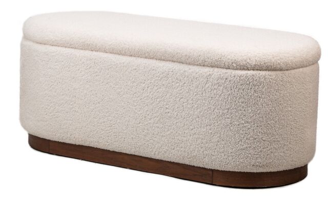 Nordlys Scandinavian Design Bench with Storage in White - image 1