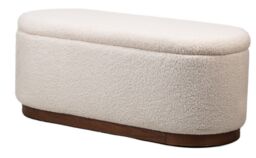 Nordlys Scandinavian Design Bench with Storage in White - thumbnail 1