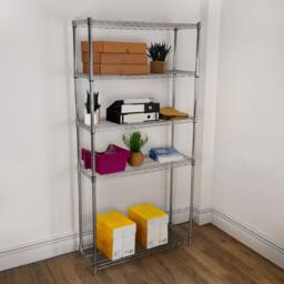 Monstershop KuKoo Wire Racking - 45cm x 90cm x 180cm in Silver - Size: 45 cm x 90 cm x 180 cm - thumbnail 6