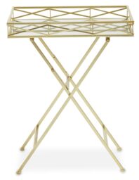 Orsina Stable Design Rectangle Gold Tray Table, Stylish Kitchen Side Table For Breakfast, Robust Side Table - thumbnail 7