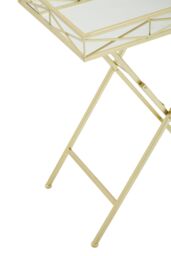 Orsina Stable Design Rectangle Gold Tray Table, Stylish Kitchen Side Table For Breakfast, Robust Side Table - thumbnail 4