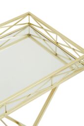 Orsina Stable Design Rectangle Gold Tray Table, Stylish Kitchen Side Table For Breakfast, Robust Side Table - thumbnail 6