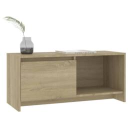 Berkfield Home TV Cabinet Sonoma Oak 90x35x40 cm Engineered Wood in Beige - Size: 90 x 35 x 40 cm - thumbnail 4