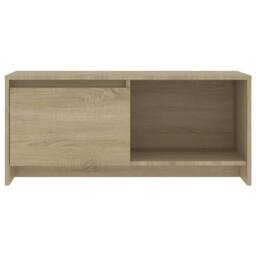 Berkfield Home TV Cabinet Sonoma Oak 90x35x40 cm Engineered Wood in Beige - Size: 90 x 35 x 40 cm - thumbnail 5