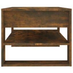 Berkfield Home Coffee Table Smoked Oak 102x55x45 cm Engineered Wood in Brown - Size: 102 x 55 x 45 cm - thumbnail 4
