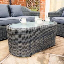 Rowlinsons Bunbury Sofa Set Grey Weave - L50 x W100 x H45 cm - thumbnail 4