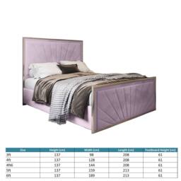 Casani Somerton Upholstered Soft Velvet Pink Metal Designer Bed Frame - Size: King - thumbnail 8
