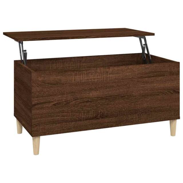 Berkfield Home Coffee Table Brown Oak 90x44.5x45 cm Engineered Wood - image 1