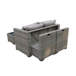 Garden Greatness Coco Rattan Lounge Garden Set With Table - Size: 1 Pack - thumbnail 3