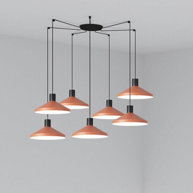 Netlighting Kombo Cluster Pendant Ceiling Light Orange E27 - image 1