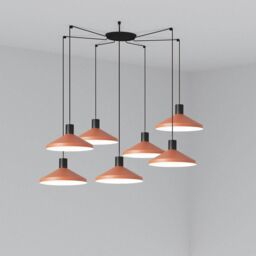 Netlighting Kombo Cluster Pendant Ceiling Light Orange E27