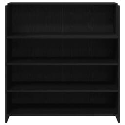 Berkfield Home Reception Desk Black Oak 100x50x103.5 cm Engineered Wood - thumbnail 5
