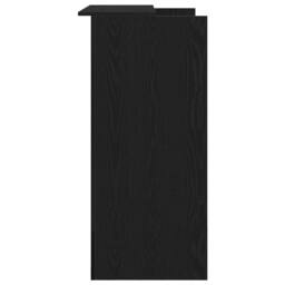 Berkfield Home Reception Desk Black Oak 100x50x103.5 cm Engineered Wood - thumbnail 6