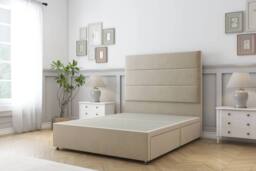 "Comfort Beds Rosa Coniston Divan Set No Drawers-54"" Headboard in Cream - Size: Double" - thumbnail 3