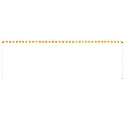Berkfield Home Retractable Awning 400x150 cm Yellow & White - thumbnail 5