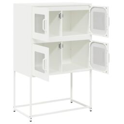 Berkfield Home Highboard White 68x39x107 cm Steel - Size: 68 x 39 x 107 cm - thumbnail 6
