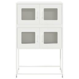 Berkfield Home Highboard White 68x39x107 cm Steel - Size: 68 x 39 x 107 cm - thumbnail 5