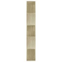 Berkfield Home Classic Book Cabinet/Room Divider Sonoma Oak 45x24x159 cm Enginee in Light Tan - Size: 45 x 24 x 159 cm - thumbnail 6