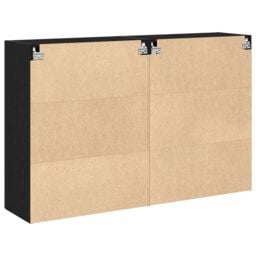 Berkfield Home Wall Mounted Cabinets 2 pcs Black Oak 69, 5x34x90 cm Engineered Wood - Size: 5 x 34 x 90 cm - thumbnail 8