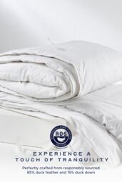 Snuggledown Scandinavian Duck Feather & Down 10.5 Tog All Year Round Duvet in White - Size: Single - thumbnail 4