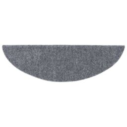 Berkfield Home Self-adhesive Stair Mats 10 pcs Light Grey 56x17x cm Needle Punch - Size: Medium - thumbnail 5