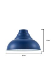 BHS Lighting Steel Diner Easy Fit Light Shade in Navy - thumbnail 5
