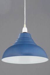 BHS Lighting Steel Diner Easy Fit Light Shade in Navy - thumbnail 2
