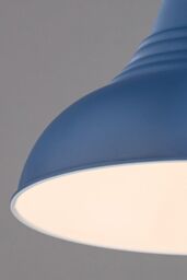 BHS Lighting Steel Diner Easy Fit Light Shade in Navy - thumbnail 3