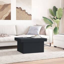 Berkfield Home Coffee Table Black 80x55x40 cm Engineered Wood - Size: 80 x 55 x 40 cm - thumbnail 3