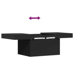 Berkfield Home Coffee Table Black 80x55x40 cm Engineered Wood - Size: 80 x 55 x 40 cm - thumbnail 9